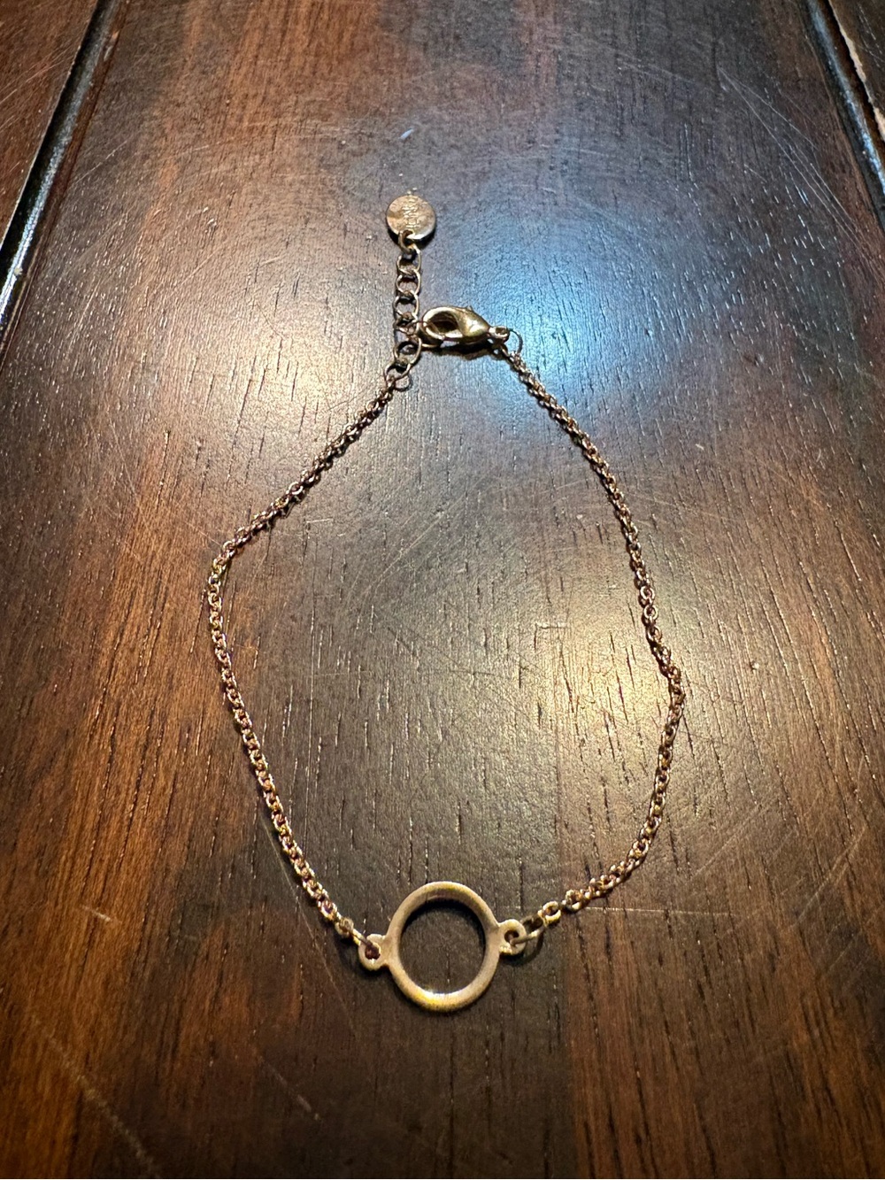 Simple Open Circle Bracelet in Gold